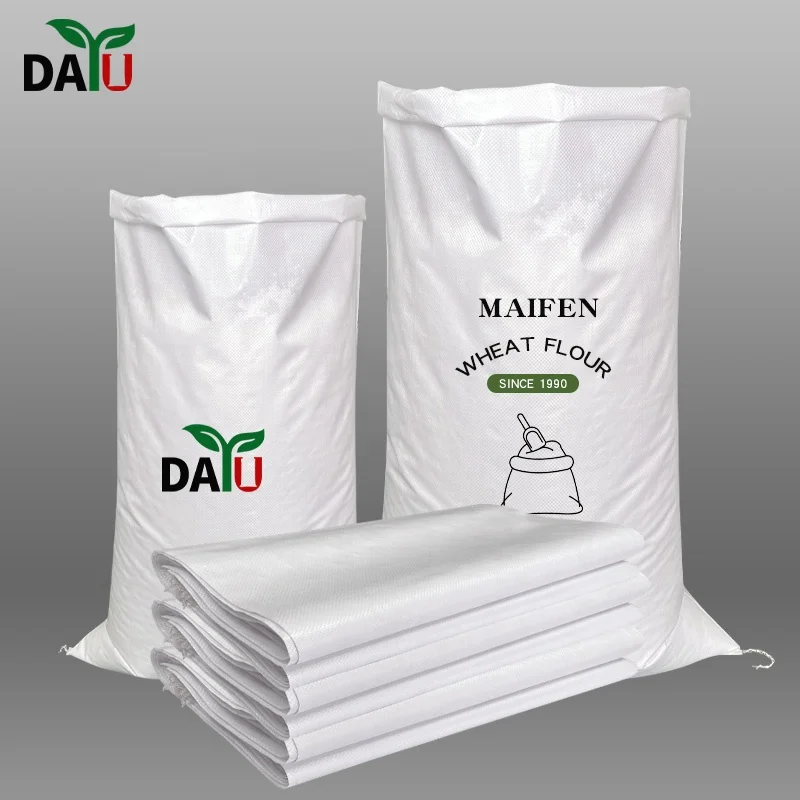 25kg 50kg 100kg pp woven bag polypropylene sack for packing rice cereal corn grain maize sugar feed sand fertilizer