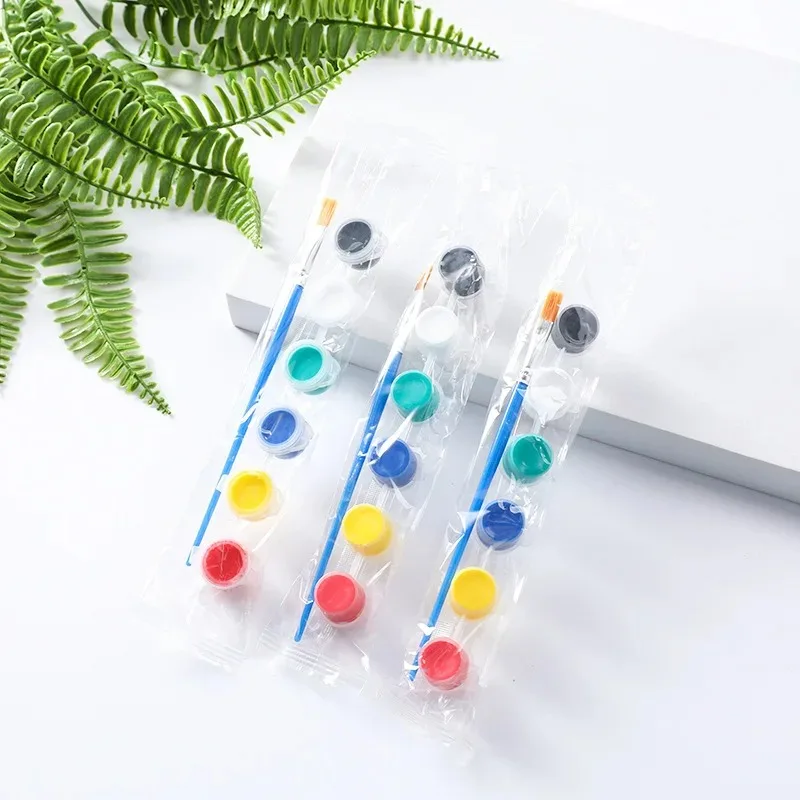 High quality paints acrylic,6/12 colors 2ml/3ml /5ml acrylic paints strips with brush for kids.