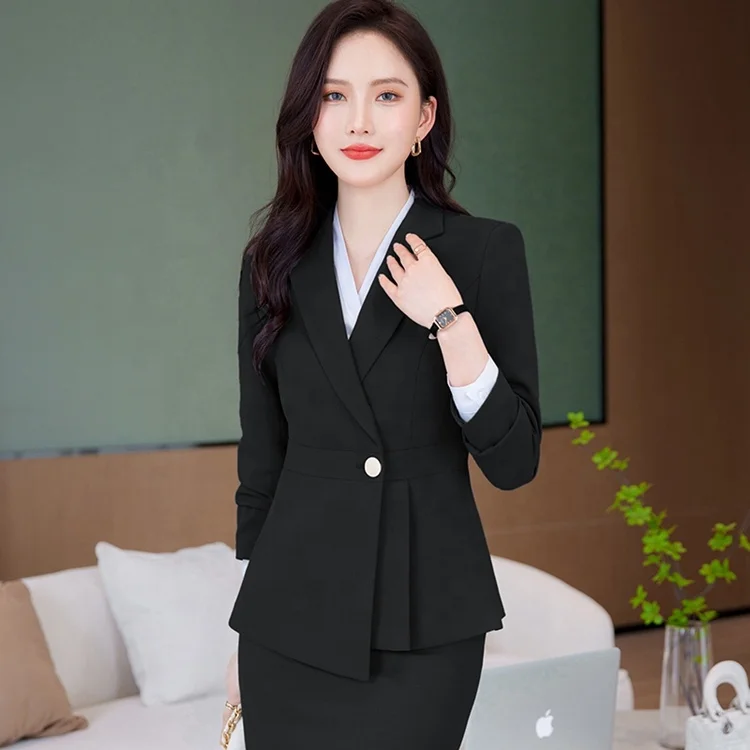 Manufacturer Sells Slim Fitting Oversized Two Piece Pants Set Office Business Suit Women Set