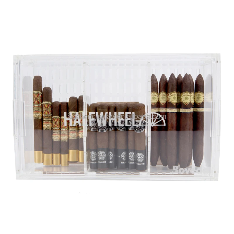 Luxury High Quality Boveda Large Cigar Humidor Cigar Box Case with Lid for 50/75 Cigars