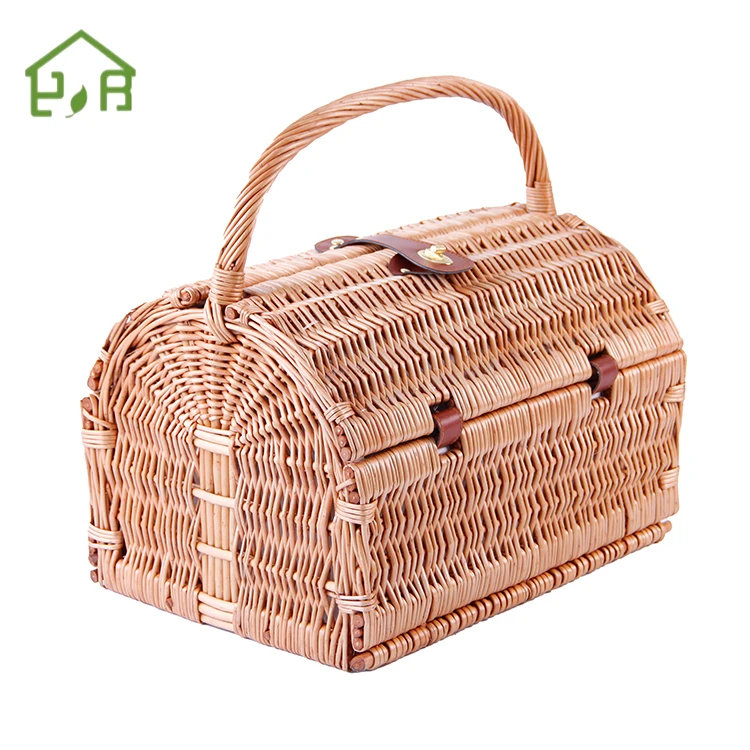 Wholesale set for 4 waterproof cooler wicker Picnic basket