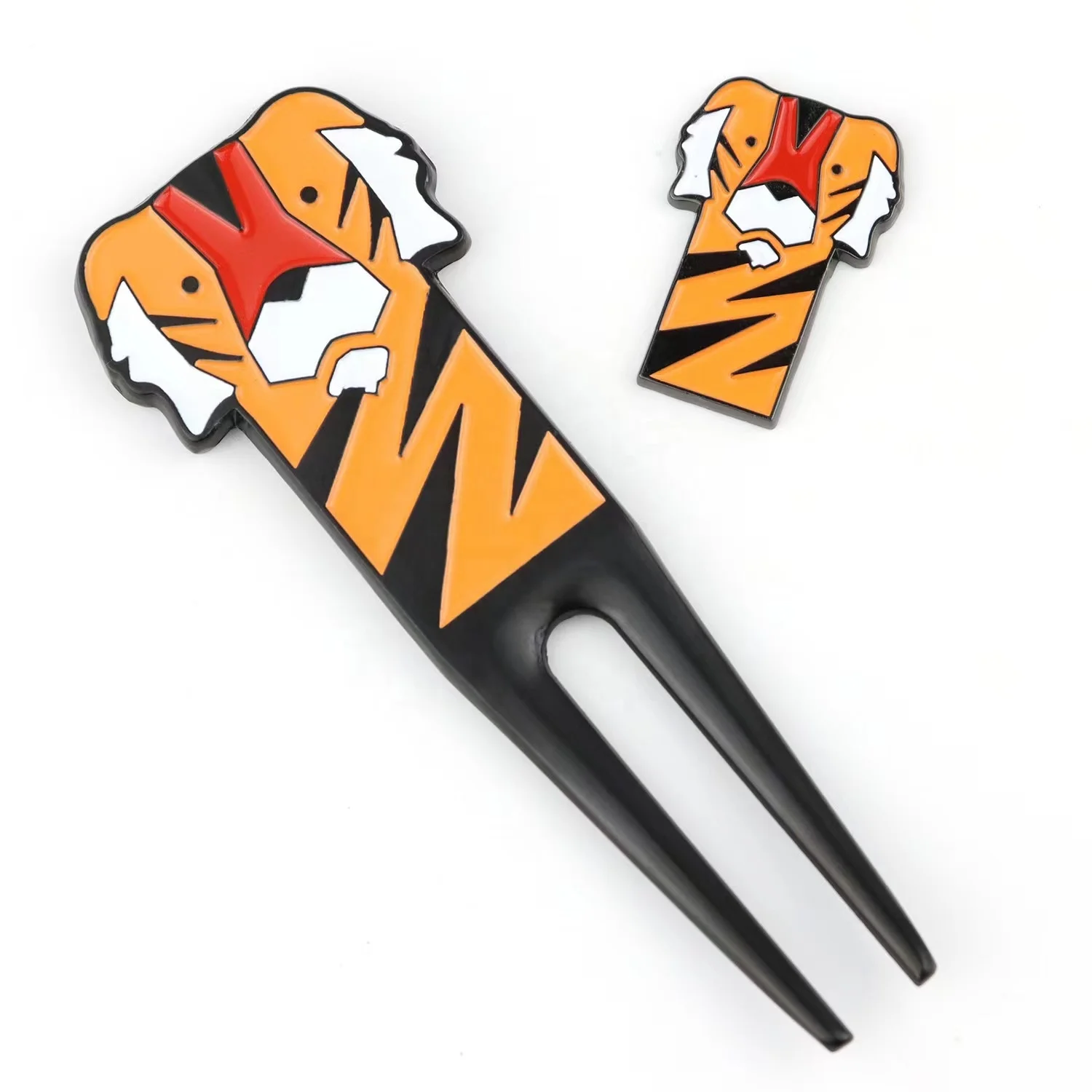 Custom Logo Golf Ball Marker With Hat Clip Golf Ball Marker Stainless Steel Zinc Alloy Divot Repair Tool Golf  accessory