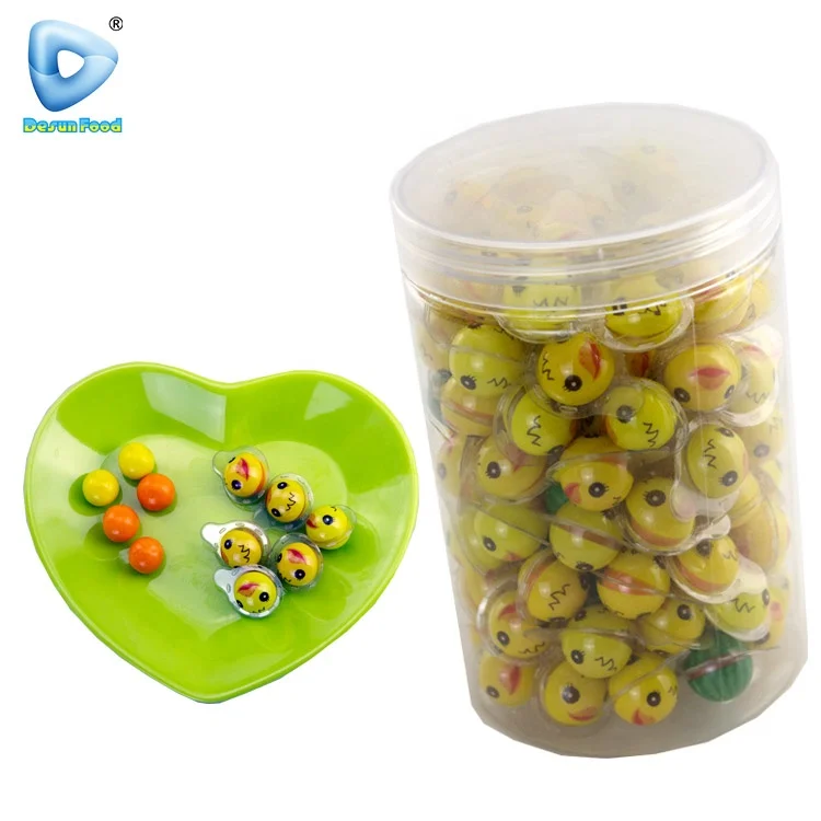 Hot Sale Wholesale  Lovely Duck Sweet Fruit Mini Bubble Gum Ball