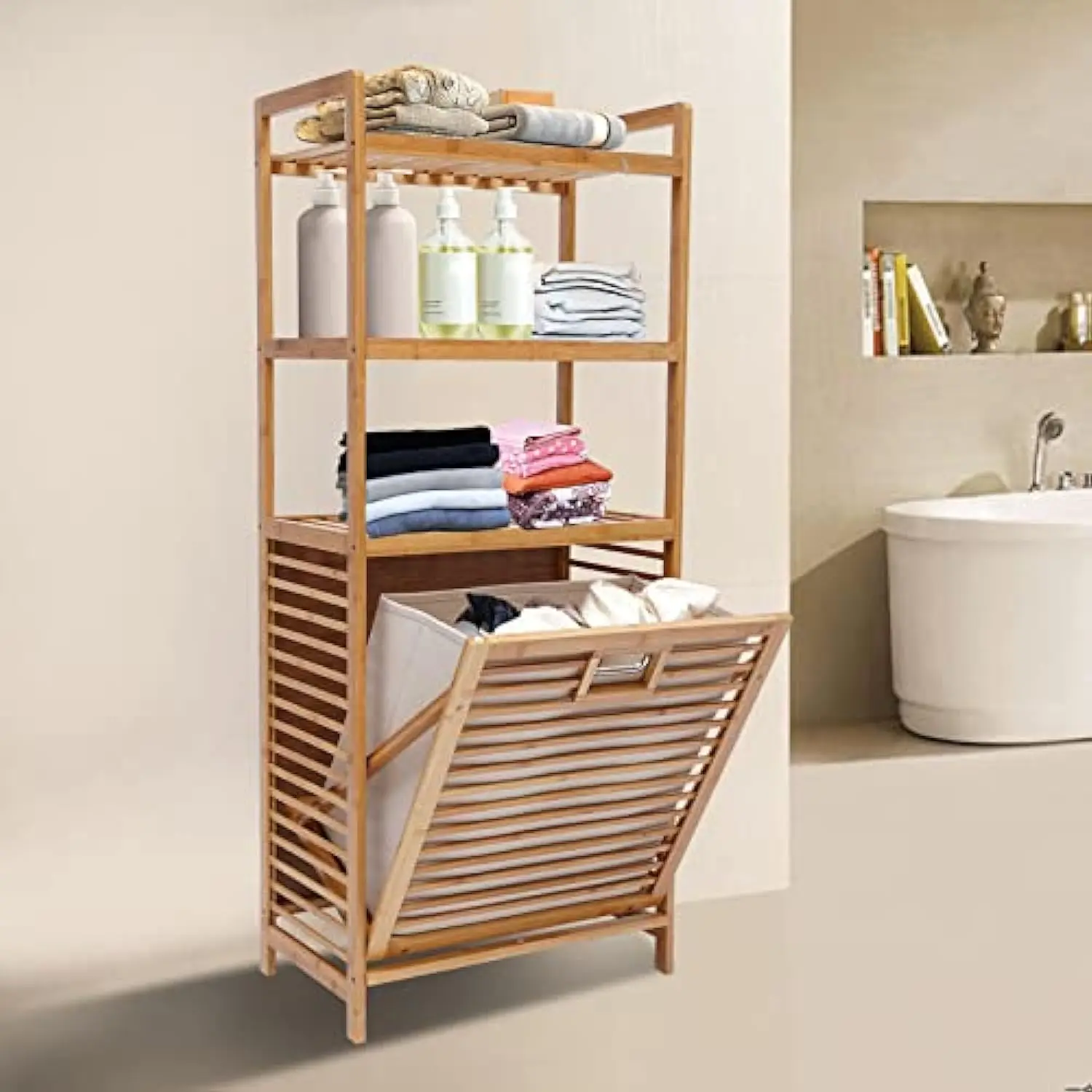 Шкаф грязная корзина для одежды шкаф ванной комнаты готовый с ручками корзины тканевая панель железный хранилищем белья