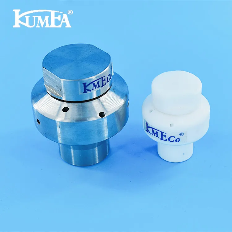 KUMEA PTFE plastic 360 degree rotary cleaning tank spray nozzle for bottle tank washing