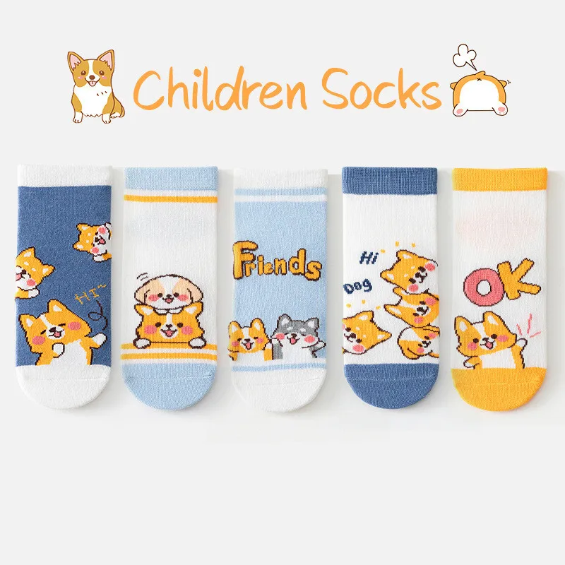 Wholesale Baby Socks 5 Pack Girl Boy Soft Superhero Infant Combed Cotton Cartoon Kids Child Children Cute Sock