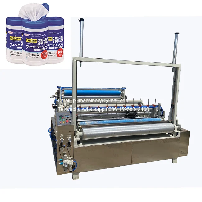 JL-FD1800 Automatic Roll Wet Wipes Spunlace Perforating Slitting Rewinding Machine
