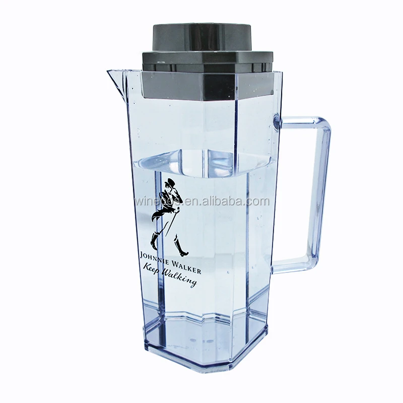 Wholesale Drink Ware Clear red black Plastic Beer Pitcher juice jug Pitcher for bar party Beer Pitcher Custom beer jug