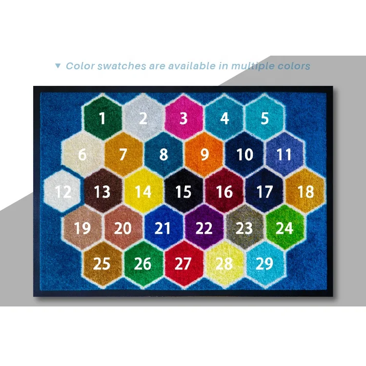 Public Area Custom Doorway Welcome PVC Logo floor printed mat for hotel commerical  front door entry mat