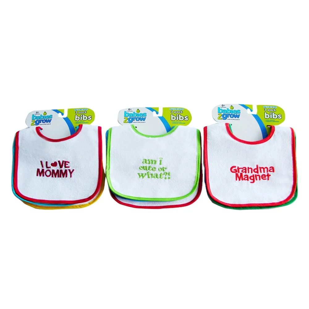 Factory price customized logo baby bibs triangle
