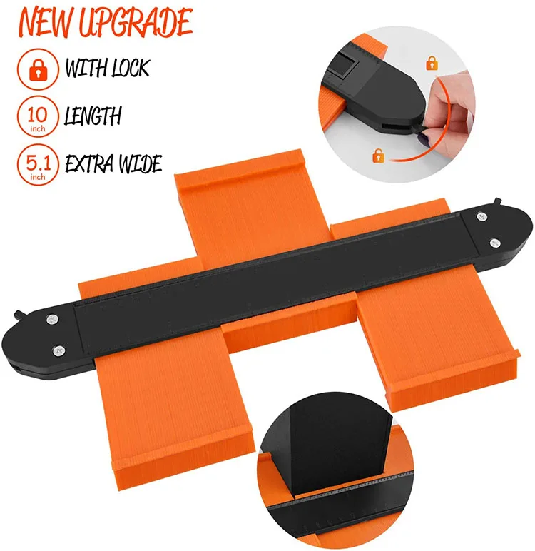 10 Inch 12 inch 24 inch large tile Contour Gauge Duplicator Precisely Irregular instant template Shapes For odd shapes