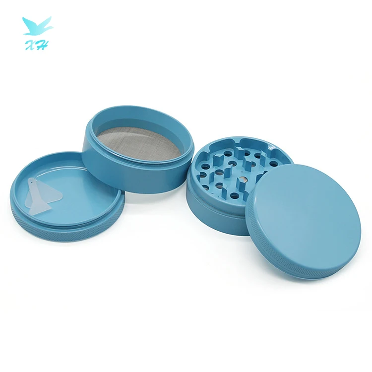 4 Pieces Ceramic Coated Grinder Aluminum Herb Grinder with Pollen Scraper