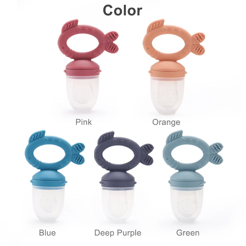 Wholesale Silicone Training Food Feeder Pacifier Removable Thoroughly Cleaned Customized Color Box Logo