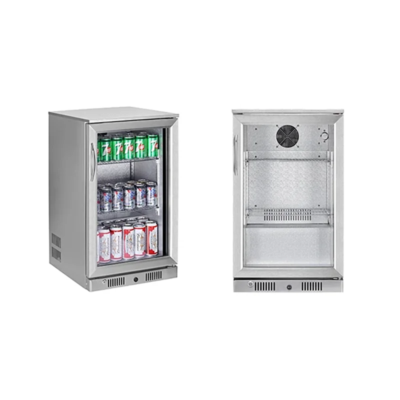 wholesale commercial beer fridge 138L Transparent Black Bar Beer Chiller Bottle Display showcase Fridge
