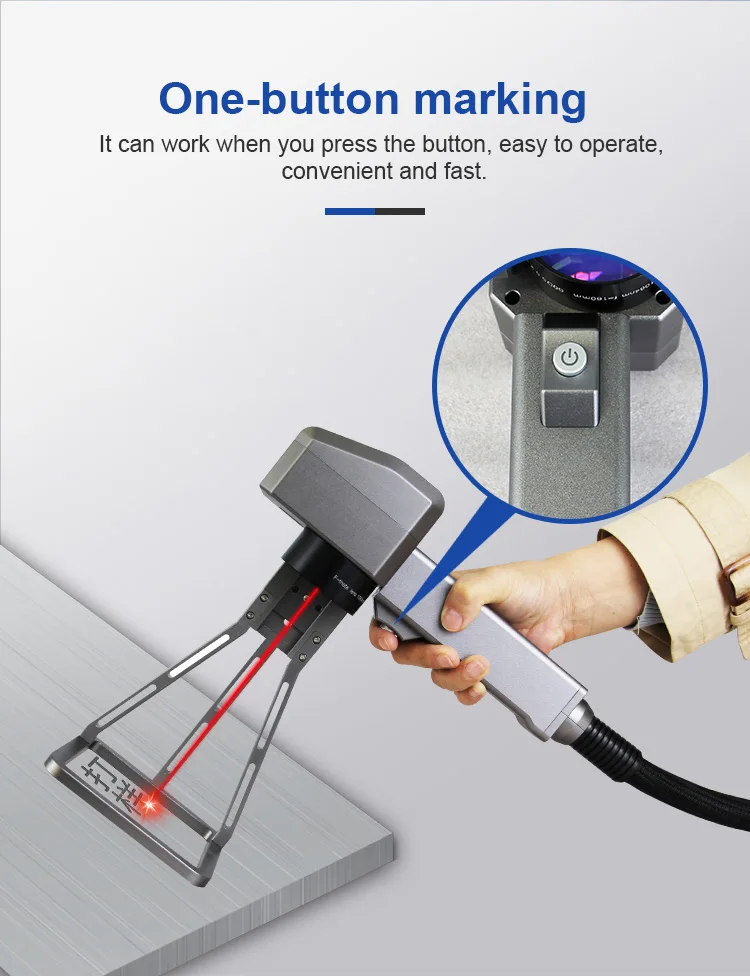 2024 20W 30w  Portable Fiber Laser Marking Machine Handheld Mini Fiber Laser Engraving Marking Machine