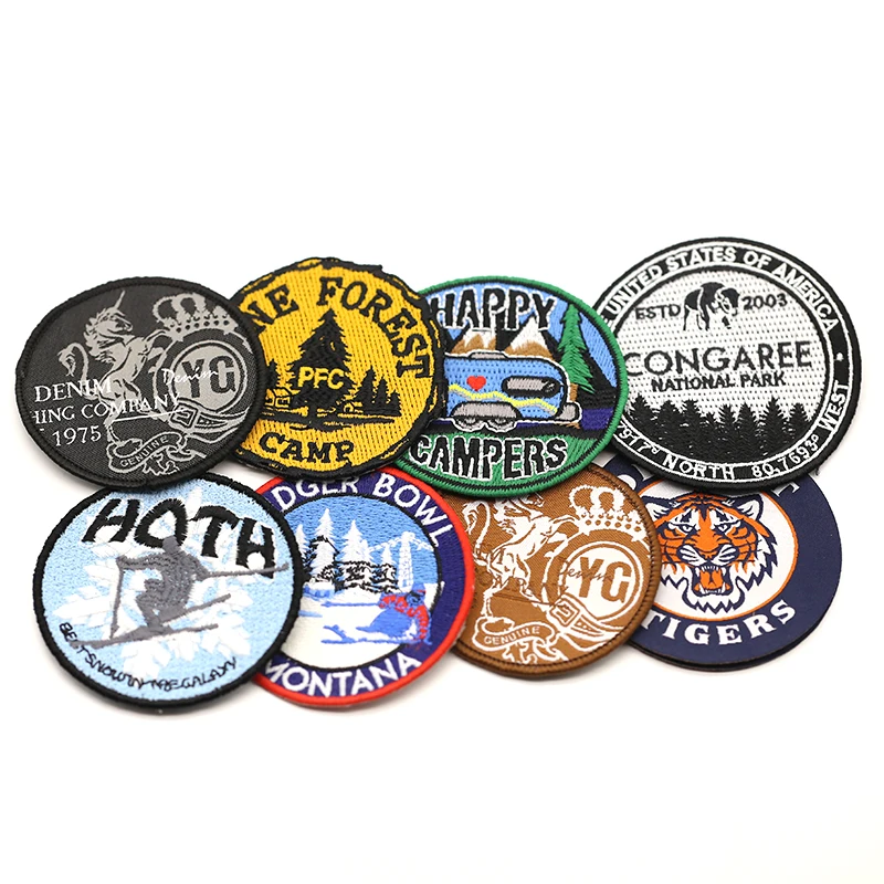 High Quality Design Custom Garment Denim Patch Logo Woven Patch Labels Custom 3d Bear Cloth Embroidery Patches For Clothes Hats