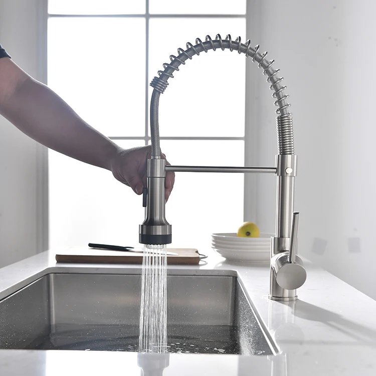 flexible faucets gold hot and cold water mixer tap pull out sprayer kitchen faucet