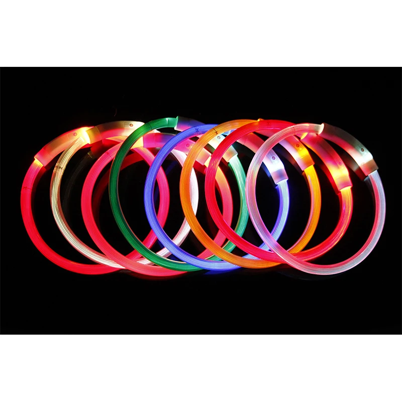 Custom Tpu Light Up Safety Pet Collar Water Resistant Dog Collars Manufacturers For All Size Dog Usb Rechargeable Led Dog Collar