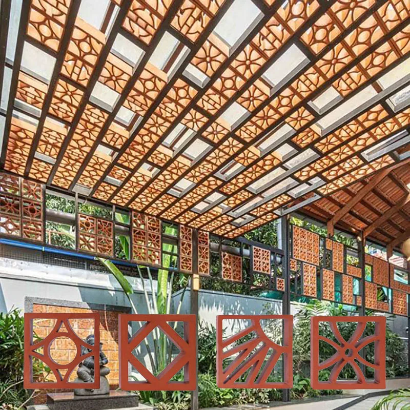 Терракотовый садовый настенный блок декоративный экран Бриз-блок