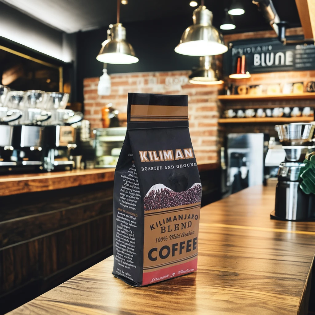 Custom Printed Compostable 250g Quality Coffee Bag with Valve Frosted Matte PET BOPP Material for Coffee Powder Packaging