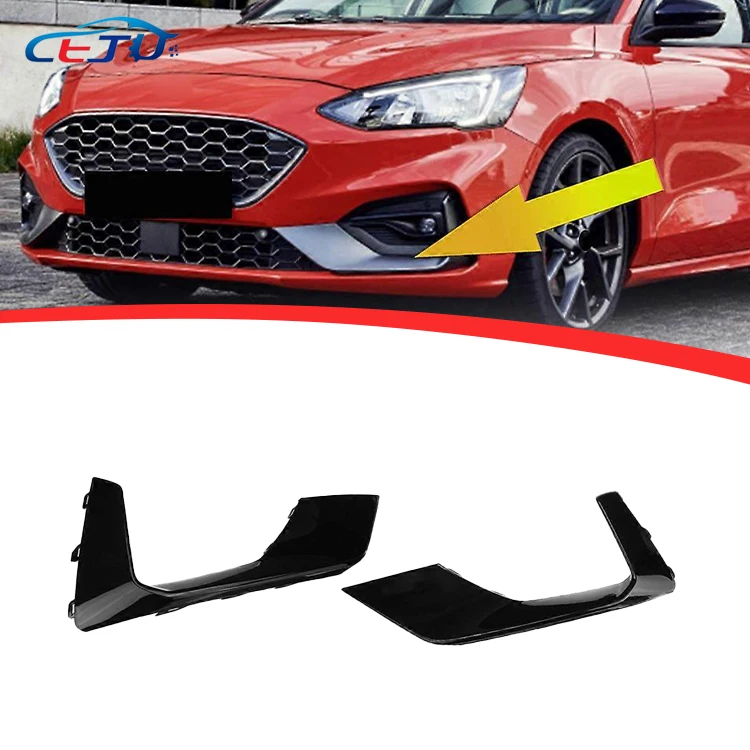 Car Accessories Car Front Bumper Lip Splitter Fog Lamp Light Frame Vent Cover For Ford Focus MK4 ST, ST Line ST Line X 2019-2021
