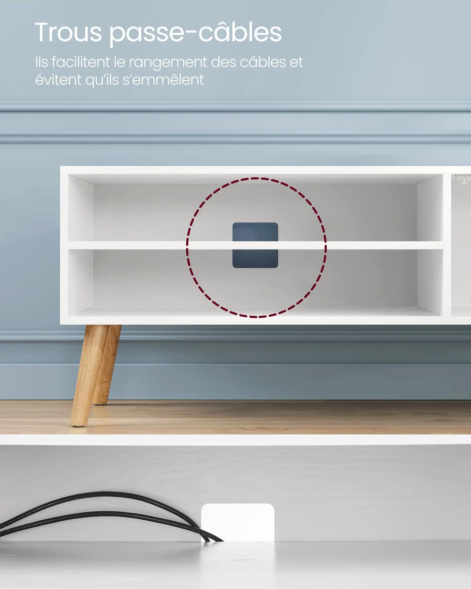 Modern meuble tv Storage Table for Living Room Console Table with Storage Shelves  for TVs up to 55 Inch Game Console Storage