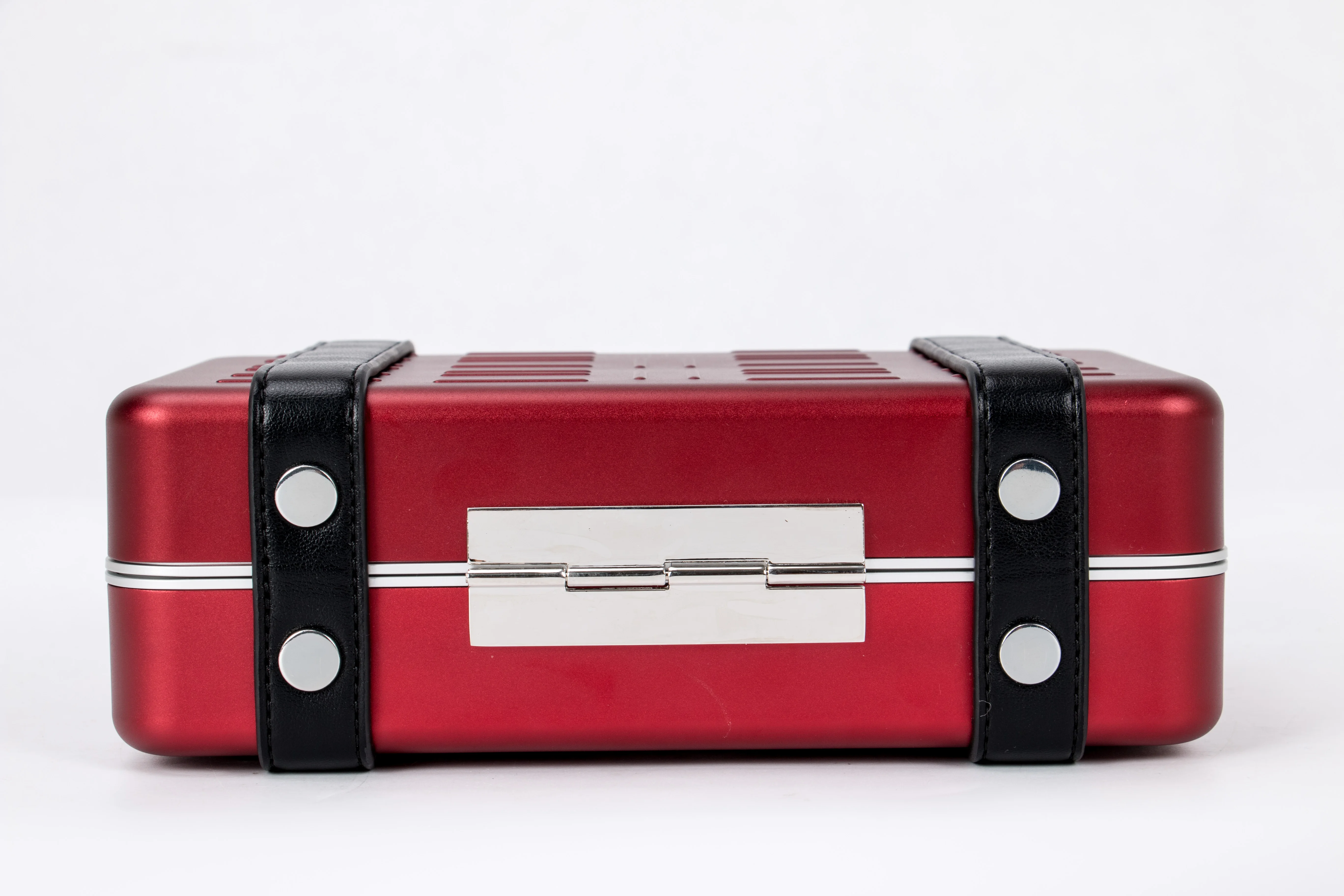 Aluminum beauty small cosmetic makeup trolley bag portable hard case make up box brush holder make up case beauty case