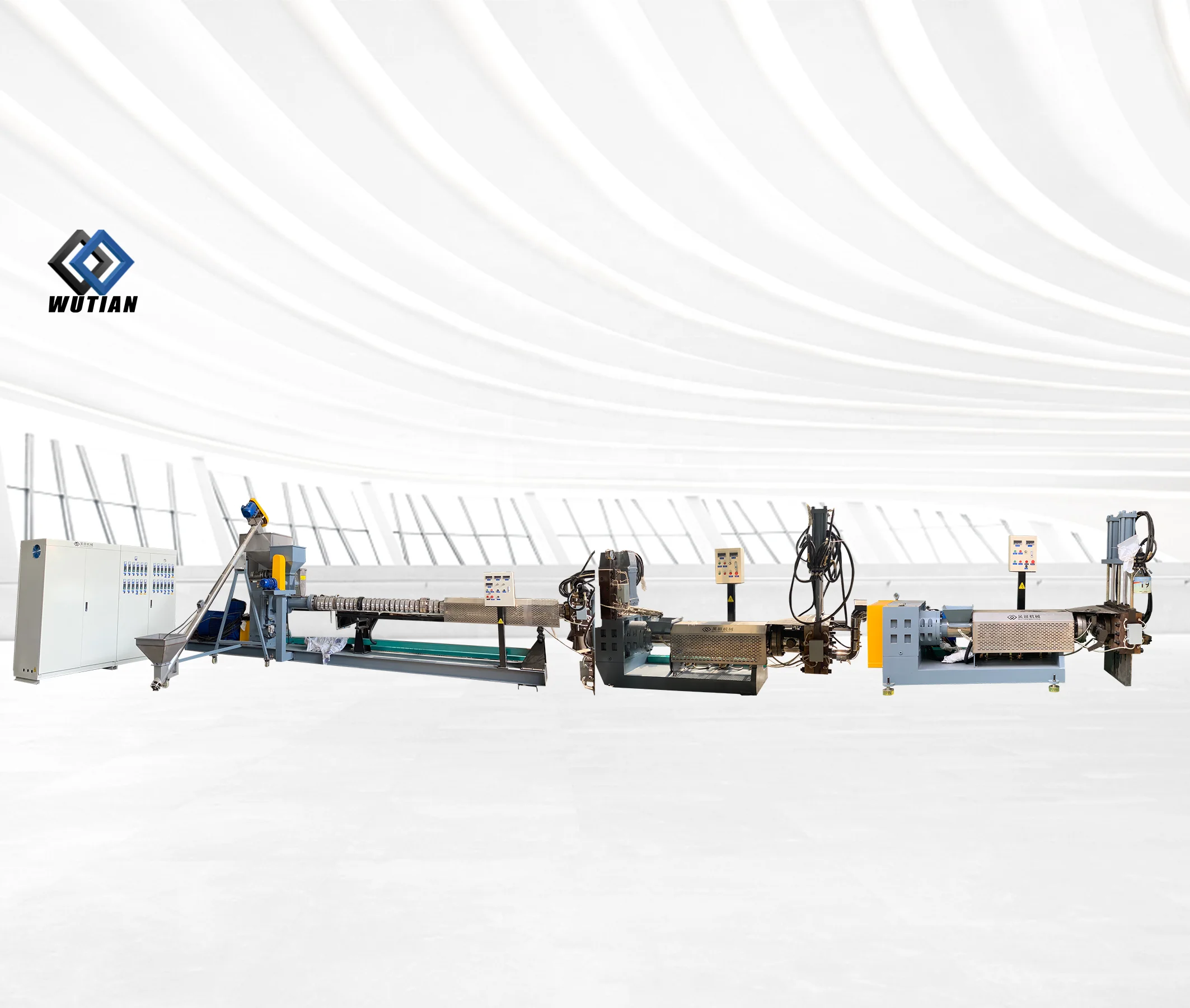 HOT 2021 Waste Plastic  PP PE PS ABS Three Stage Recycling Line ABS Extrusion PVC Extruder PVC Extruder Plastic