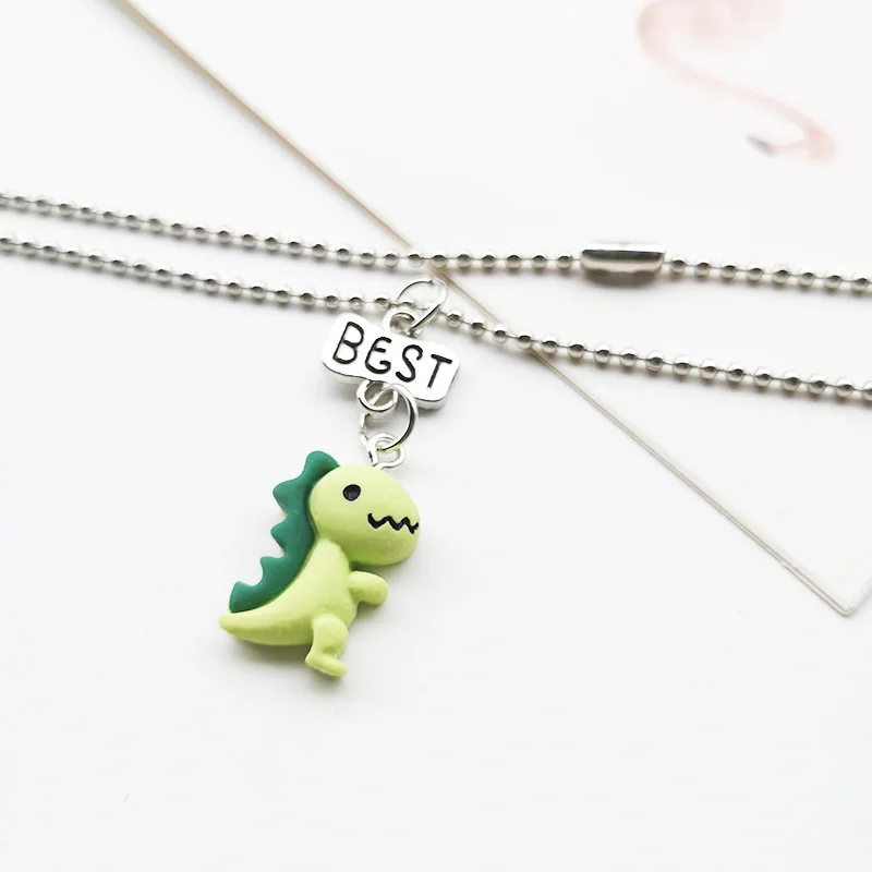 Guangchuang BFF Best Friend Necklace Ornament Resin Cartoon Doll Little Dinosaur Children Necklace N1177