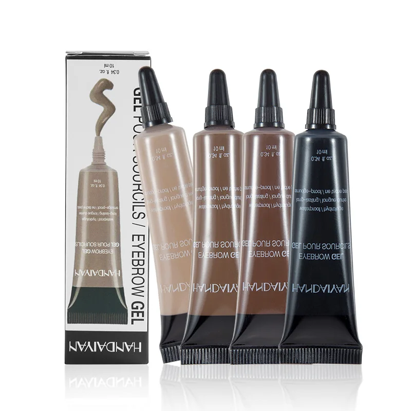 Waterproof 3D Liquid Eyebrow Cream Long lasting Eyebrow pomade Tint Makeup Ai cushion Dye Eye Brows Gel With Brush