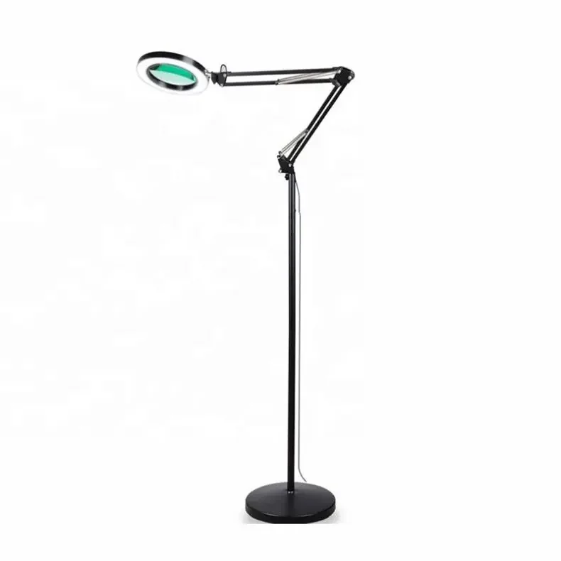 Dimming 5X Magnifying Lamp 3 Lighting Modes 12W LED Floor Lamp Beauty Salon Home Use Magnifying Light