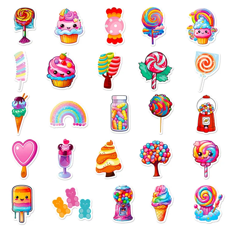 2024 Unisex Educational Waterproof sweet suger lollipop sticker DIY Toys for Children Aged 5 to 7 Years Model Toy educational
