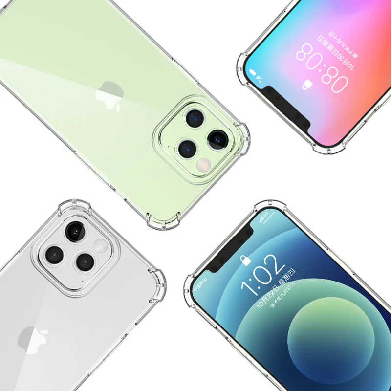 Чехол противоударный для Iphone 15 1 5 мм тонкий прозрачный ТПУ бампер задняя крышка iPhone 12 13 14