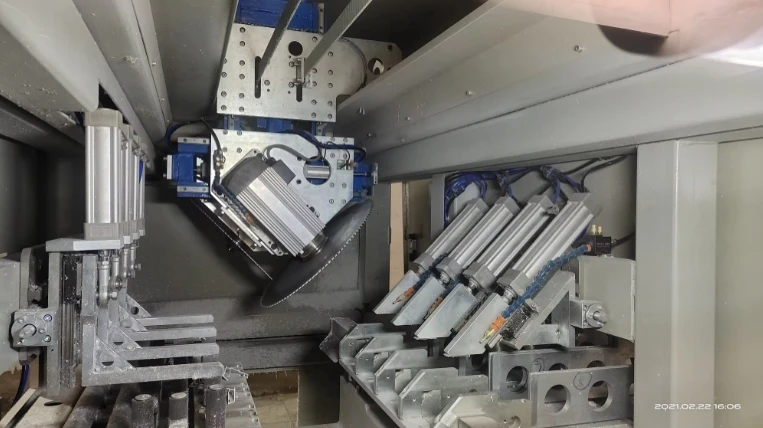 pvc cnc cutting machine UPVC Window Profile CNC Cutting Center Machine Provided Engine with 3 Machines Aluminum New Engine