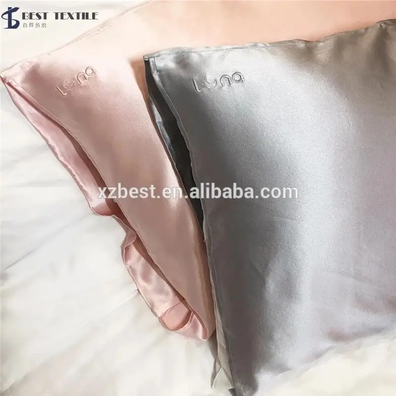 22 MM 100% Organic Mulberry Silk Pillowcase for Hair and Skin Silk Pillow Cases with Embroidery Logo in gift box