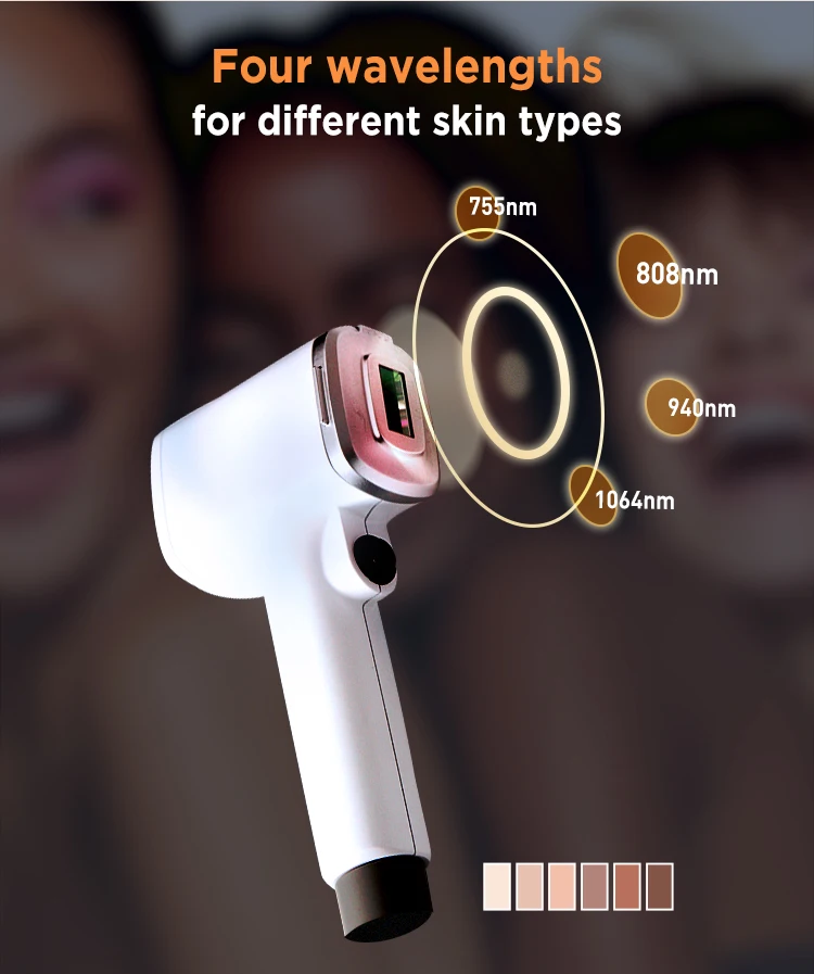 ADSS 4 Wavelength Alexandrite Professional Diode Laser Hair Permanent Removal Machine with Adjustable Spots