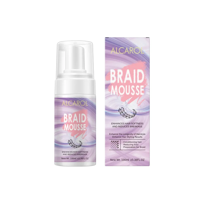 ALCAROL Hair Mousse Styling Braiding Sheen Braids Dreadlock Braid Mousse with Custom Brand