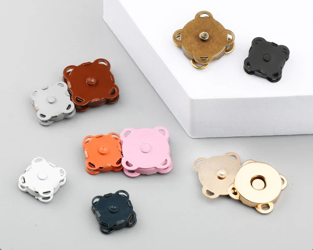 14mm 19mm 24mm Colorful Sewing Invisible Magnet Clasp Metal Alloy Magnetic Snap Button