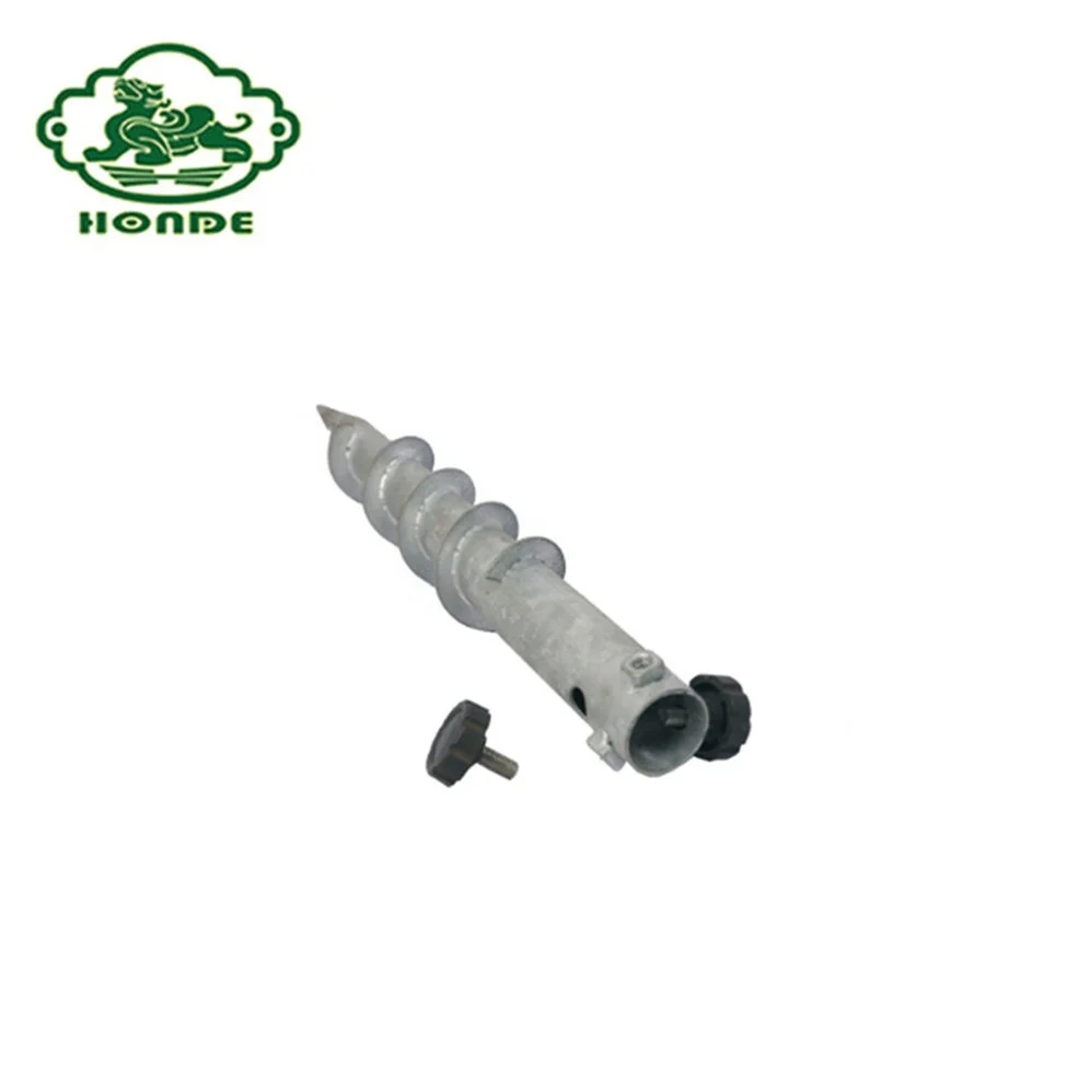 Hot dipped galvanized ground screw post anchor for fence