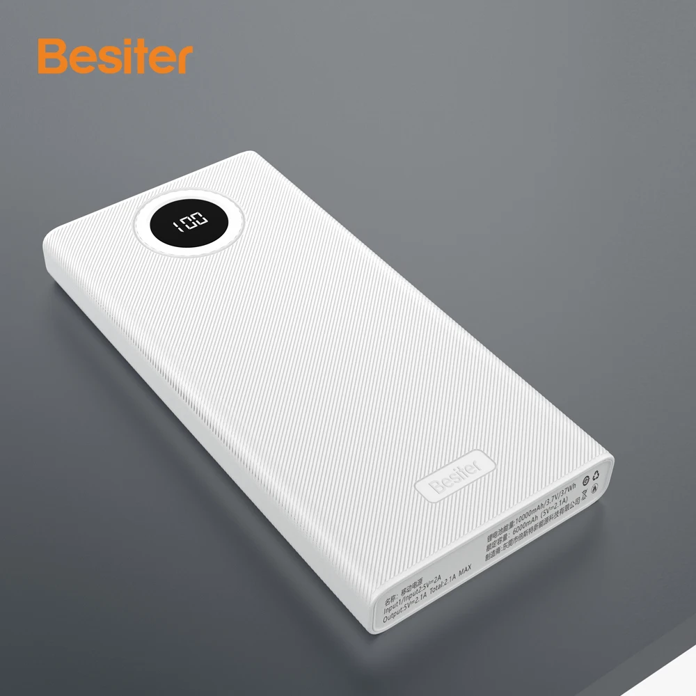 power bank 20000mah universal Portable Charging Power bank 10000mAh Dual USB input for phone