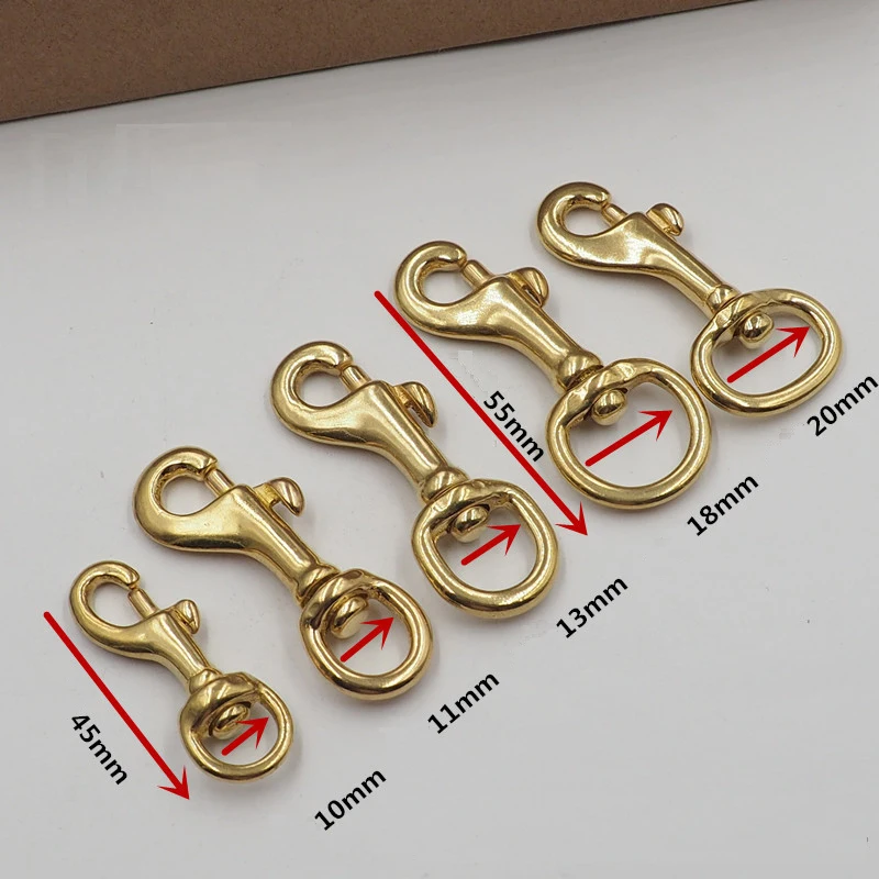 10mm 11mm 13mm 15mm 18mm 17mm 20mm inner width solid Brass rotatable Pet carabiner buckles,bags carabiner buckles