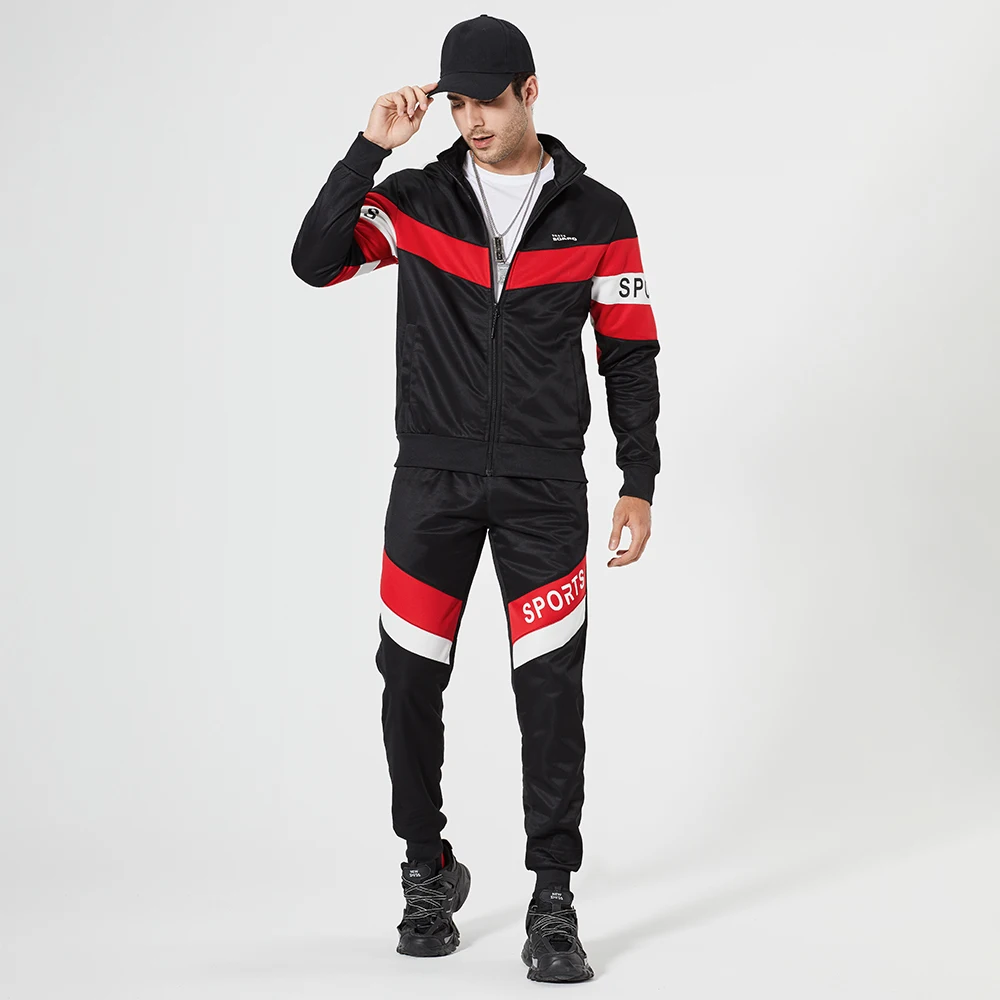Sport Apparel Track Suit Set For Men Running Sweatsuit Workout Clothing Tracksuit Jogger Set With Pockets