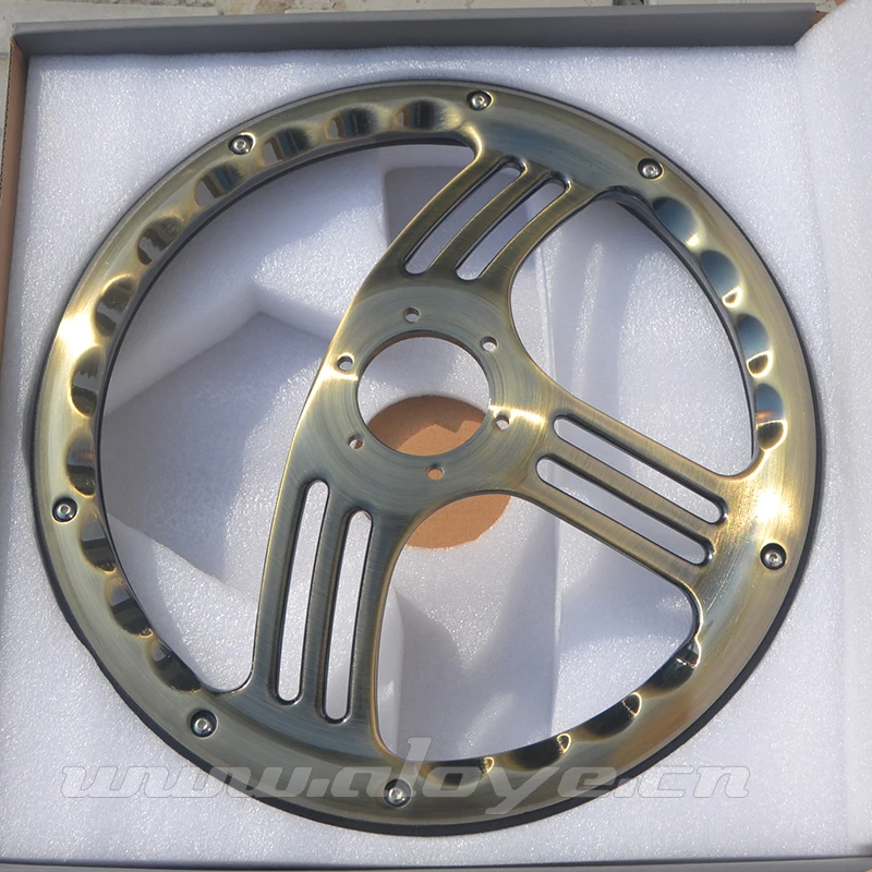 New Arrival 350mm Copper Color Stronger Racing Car Steering Wheel