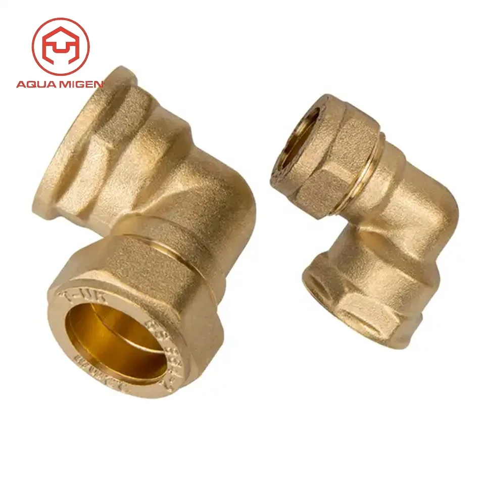 F*M Brass Compression Nipple Fitting For Pvc Hdpe Pe Pipe