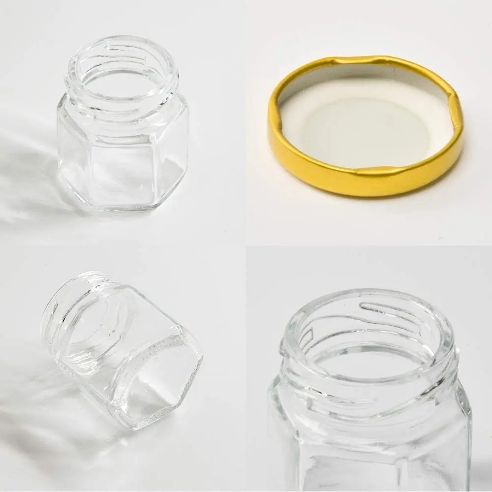 Custom Labeling 120ml 180ml 280ml 380ml 500 ml 730 ml Glass Jar with Twist-off Lid Jam Honey Jar frascos de vidrio