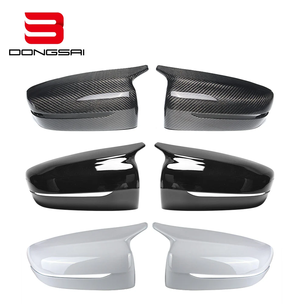Carbon Fiber Side View M Look Wing Mirror Caps Covers for BMW G30 G11 RHD 2017+