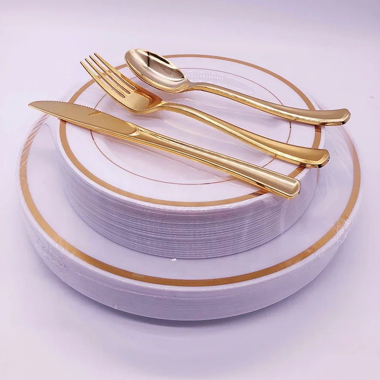 7.5inch round hot stamping plastic plate and bowl china plate high quality dessert plate