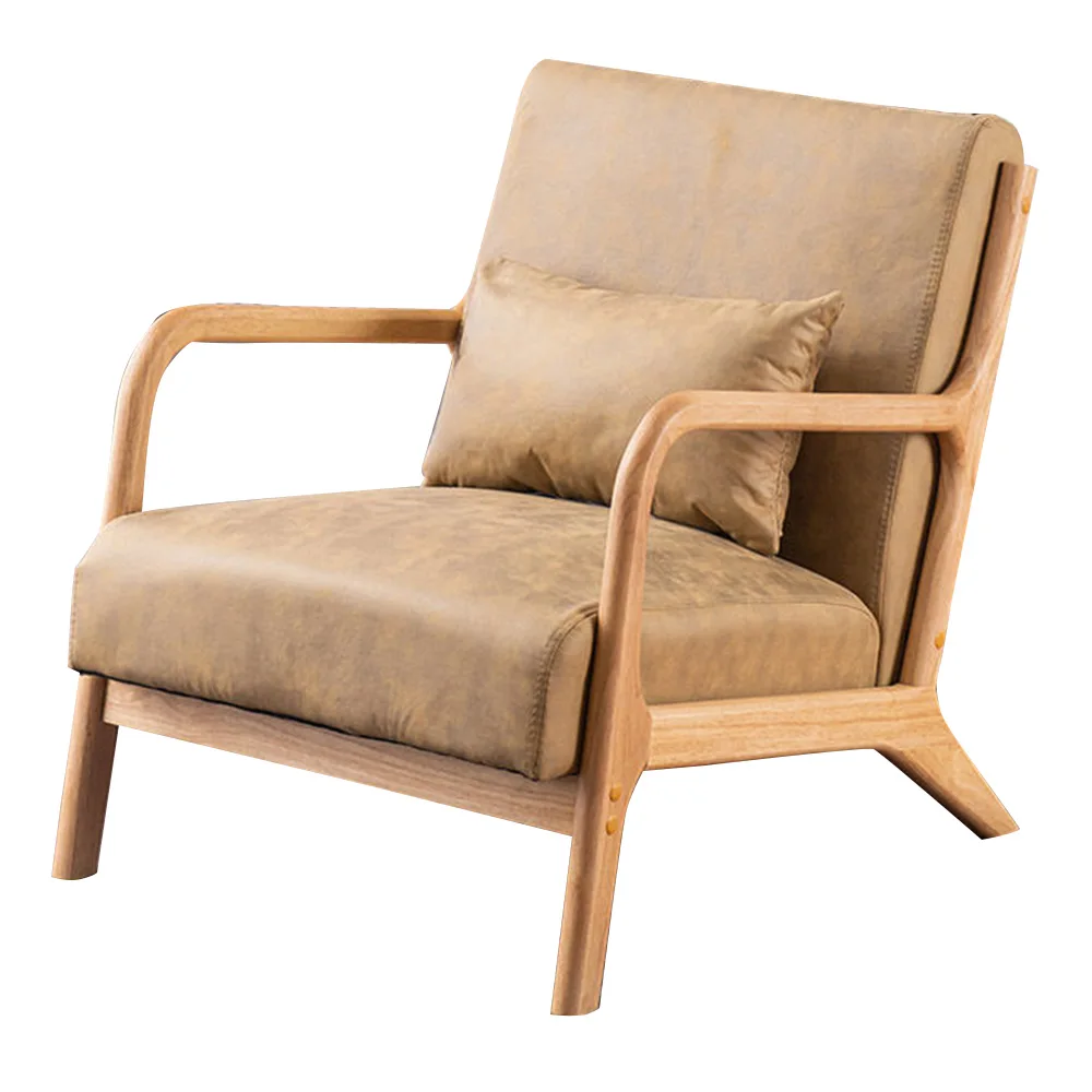 Luxury Accent Chair High Quality Single Wooden Sofa Recliner Chair Living Room Armchair
