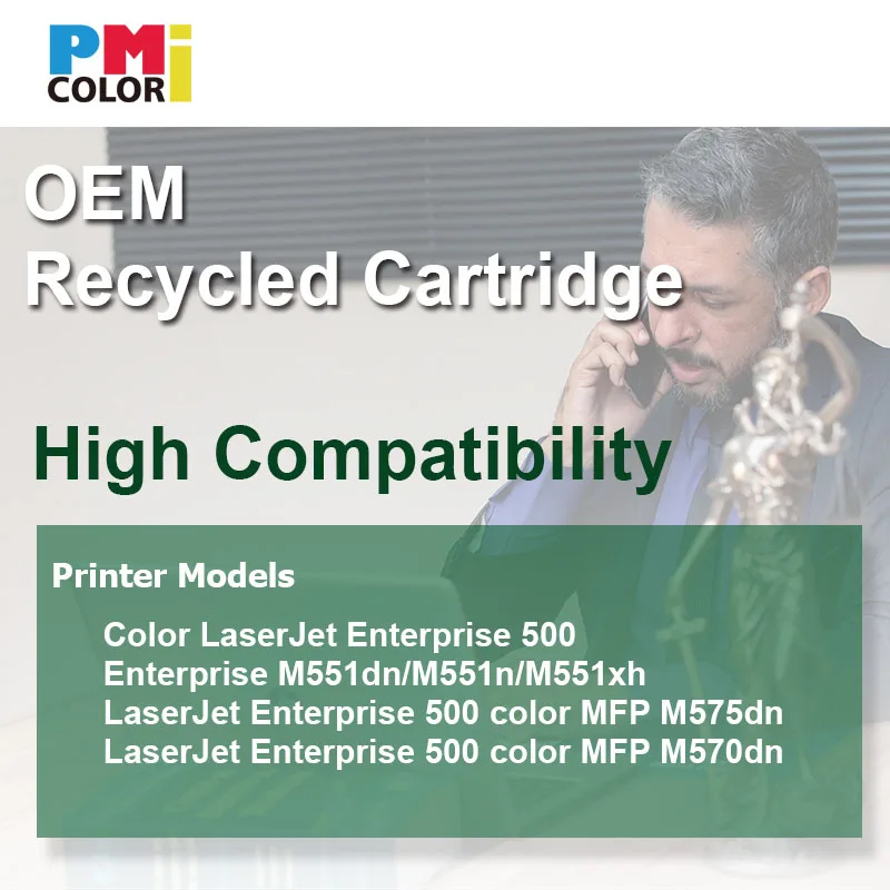 PCI brand High Quality Compatible Color Ink and Toner Cartridge CE400A CE400 CE400X for HP Laserjet 500 M551DN M551XH
