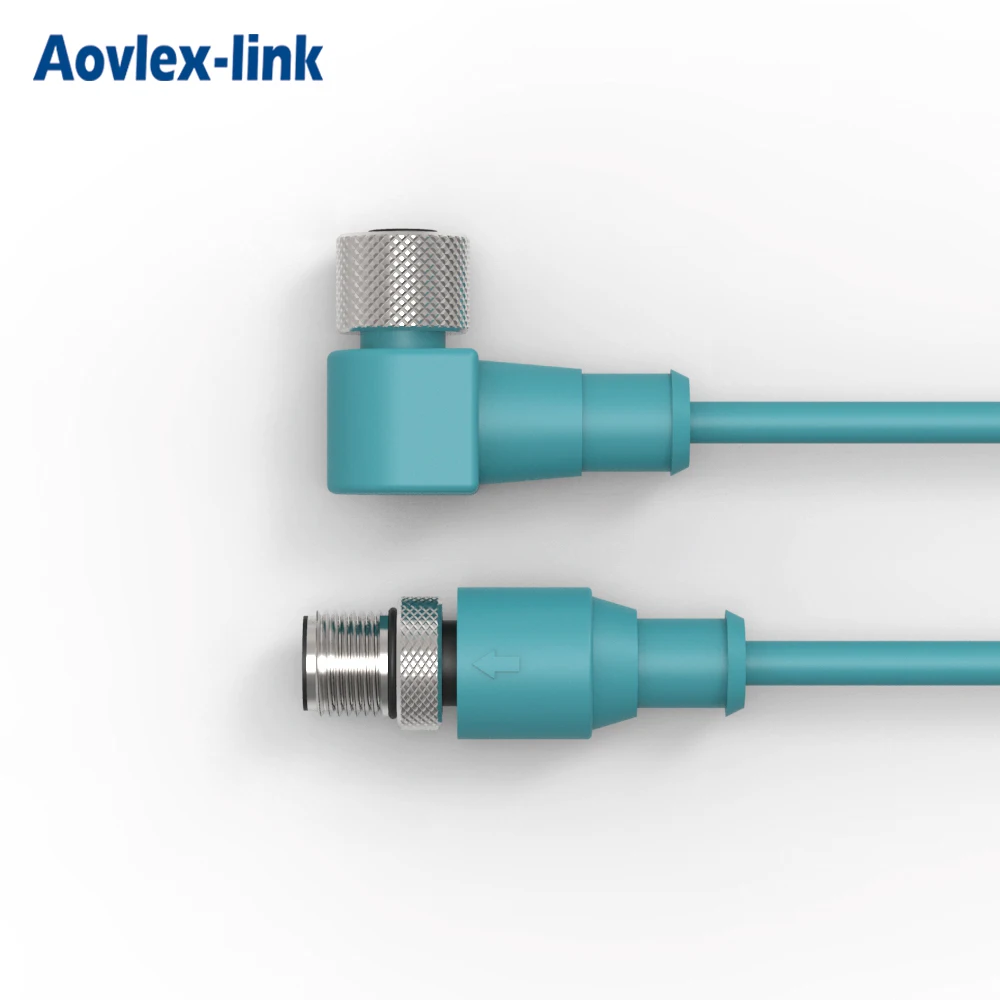 M12 разъем 8Pin мужской женский IP67 Водонепроницаемый 8 полюс для промышленного етернета литой кабель